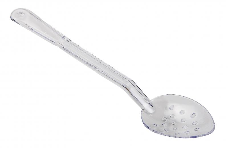 13-inch Clear Polycarbonate Perforated Serving Spoon 1 13-inch Clear Polycarbonate Perforated Serving Spoon